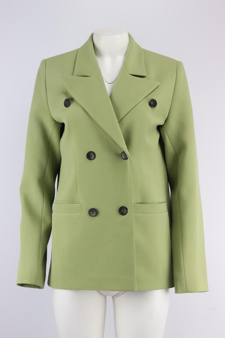 LESYANEBO DOUBLE BREASTED WOVEN BLAZER SMALL
