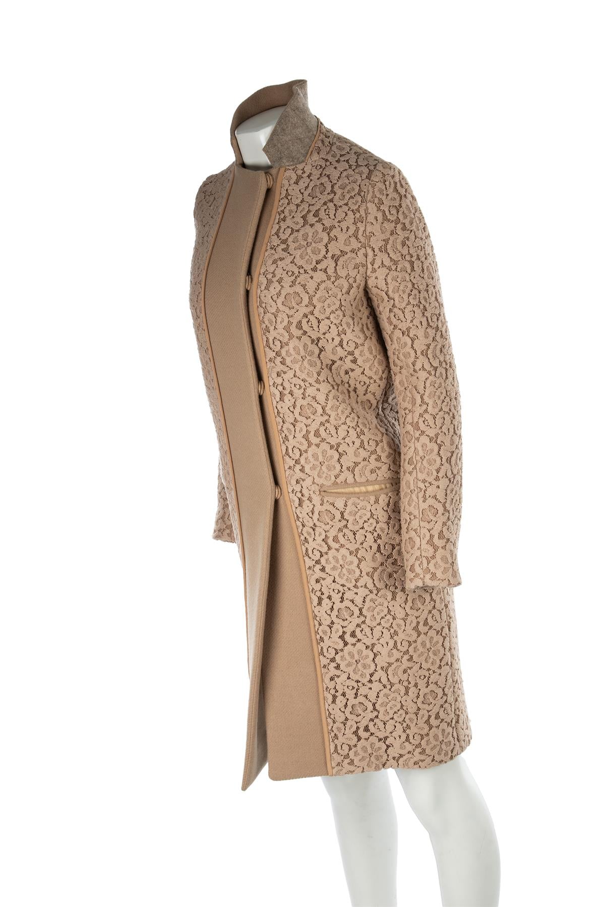 CHLOÉ PINK WOOL COAT FR 34 UK 6