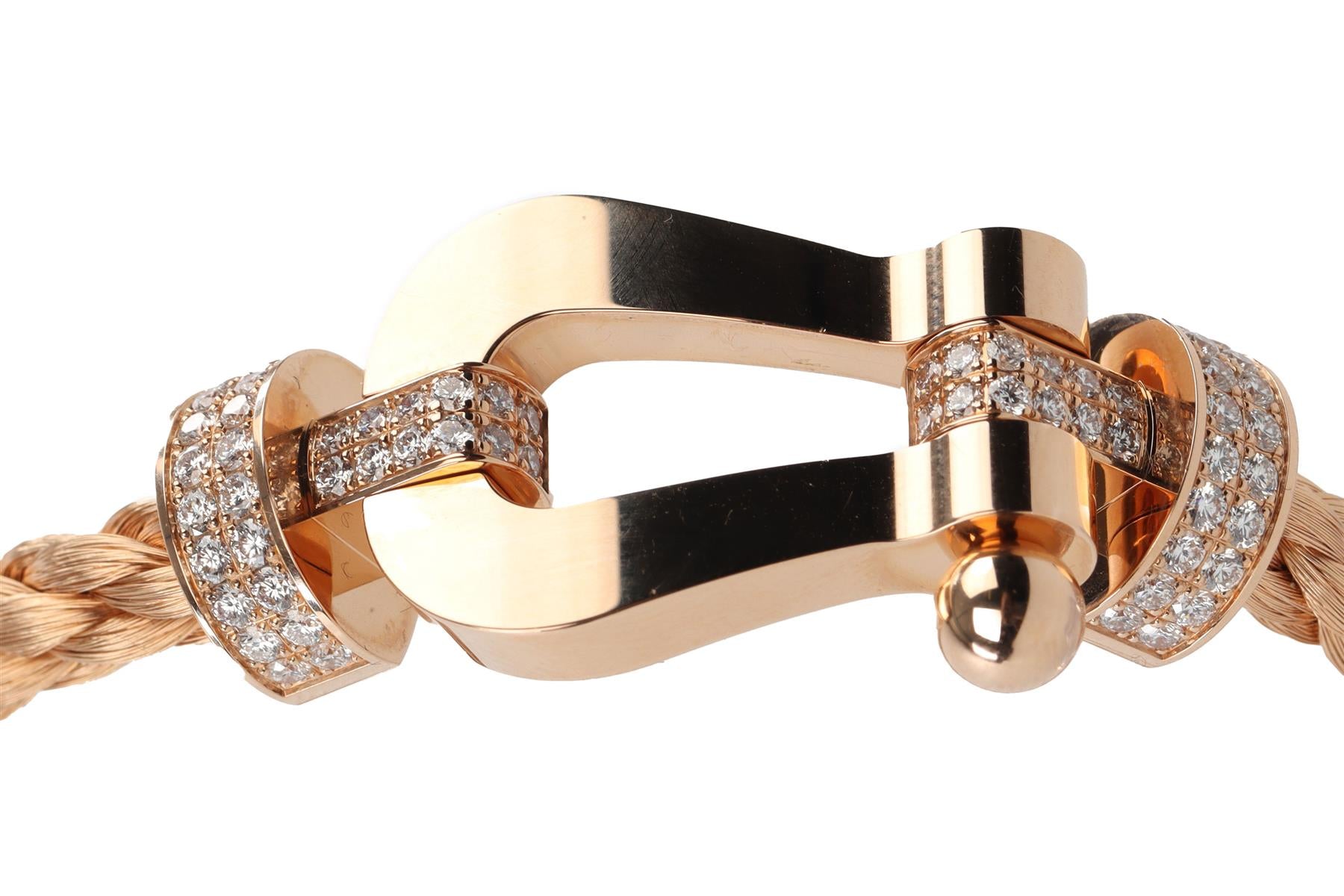 FRED FORCE 10 EXTRA LARGE 18K ROSE GOLD BRACELET 19.7 CM