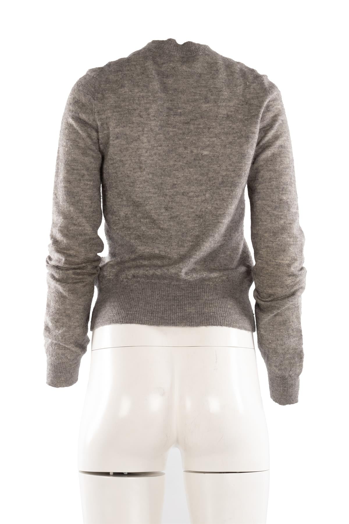 CHANEL GREY 2014 CASHMERE SWEATER FR 36 UK 8