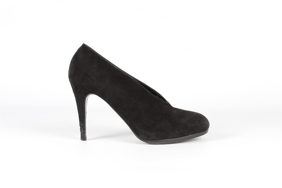 HERMÈS BLACK SUEDE PUMPS EU 38 UK 5 US 8
