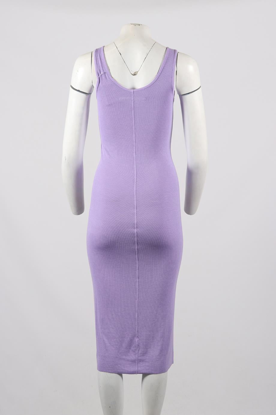 ENZA COSTA RIBBED MIDI DRESS MEDIUM