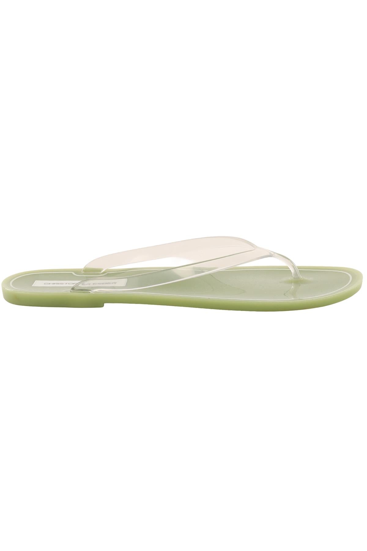 CHRISTOPHER ESBER GREEN RUBBER FLIP FLOPS EU 40 UK 7 US 10