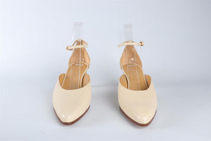 HERMÈS CREAM LEATHER PUMPS EU 38 UK 5 US 8