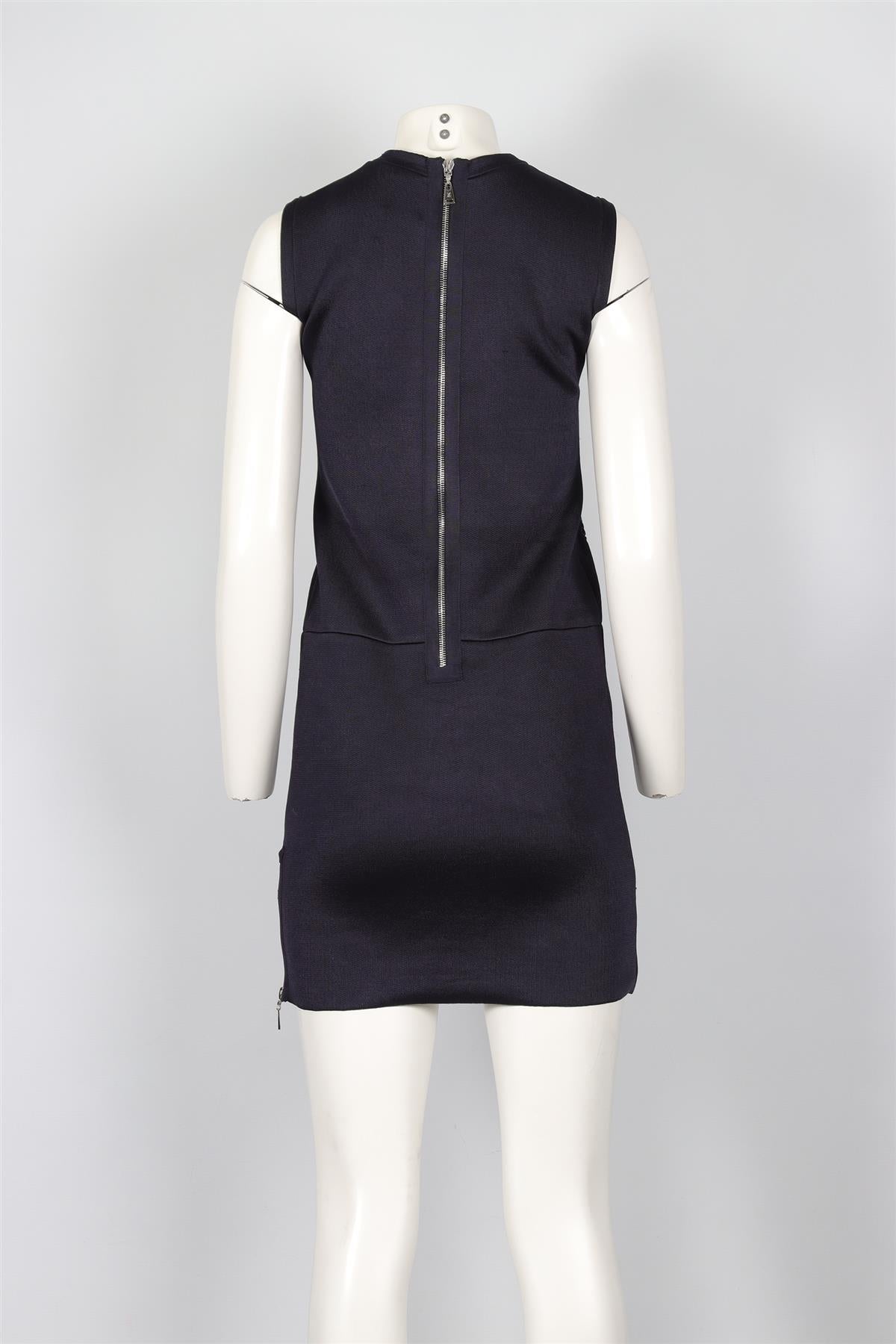 LOUIS VUITTON BLUE WOOL MINI DRESS XSMALL