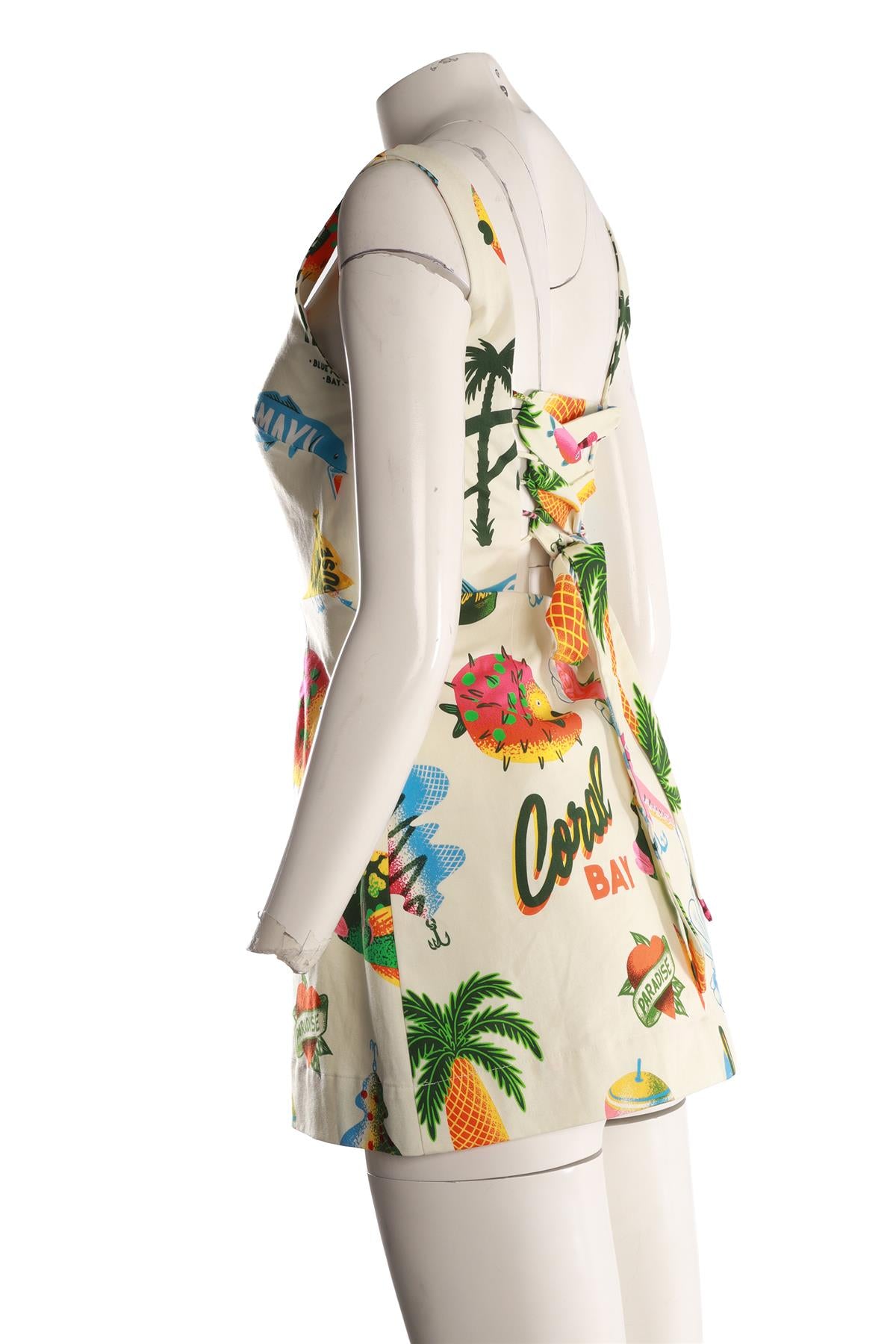 ALEMAIS MULTI COTTON MINI DRESS US 2 UK 6