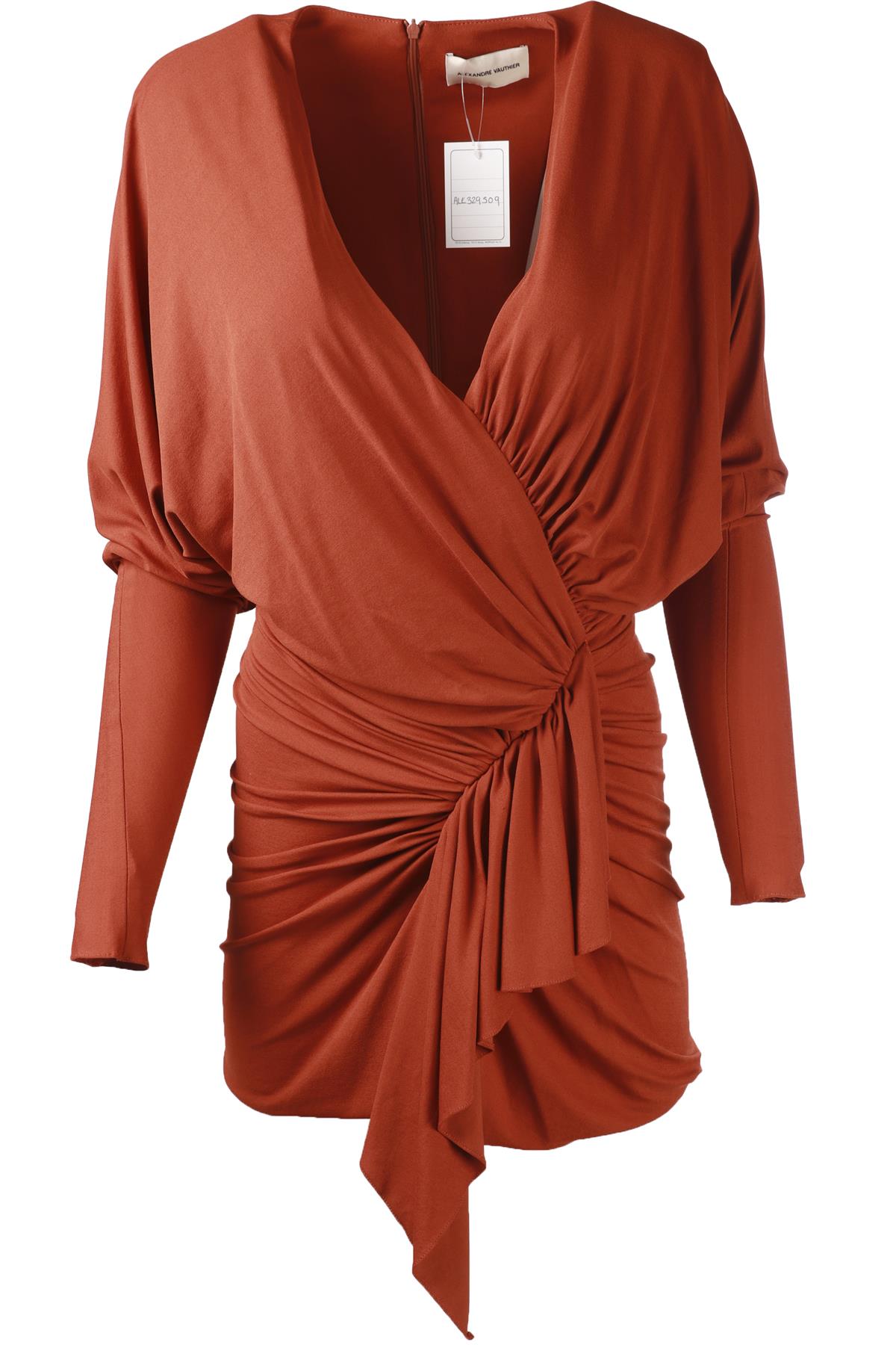 ALEXANDRE VAUTHIER ORANGE CREPE MINI DRESS IT 42 UK 10