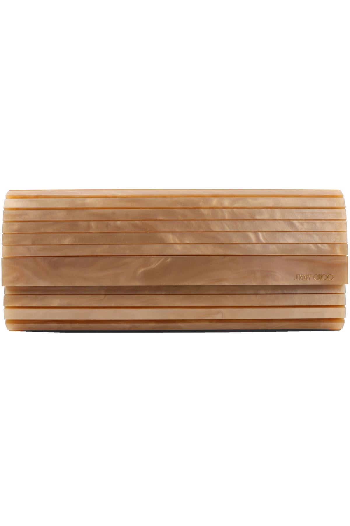 JIMMY CHOO GOLD ACETATE CLUTCH