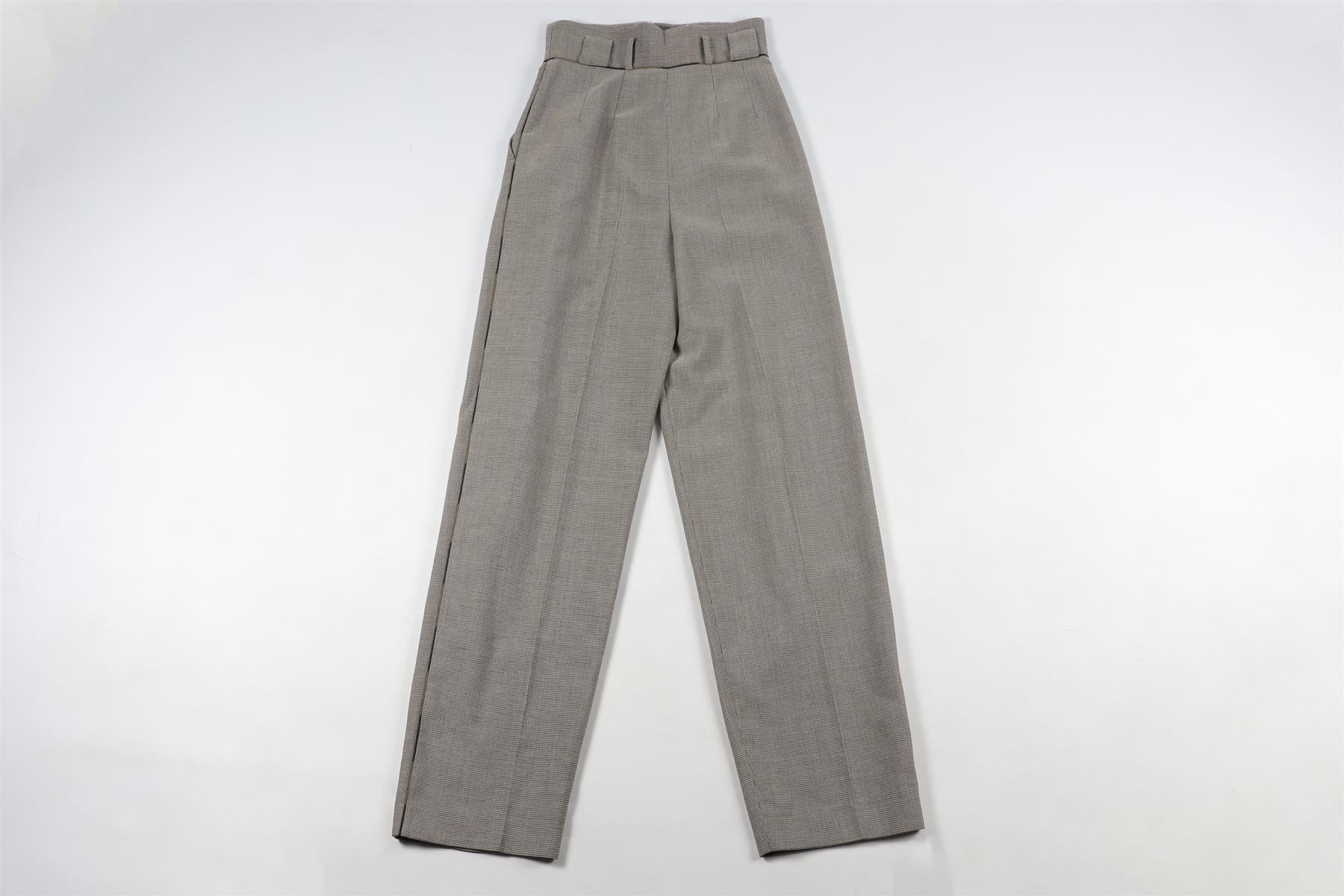 FENDI BROWN WOOL STRAIGHT LEG PANTS IT 38 UK 6