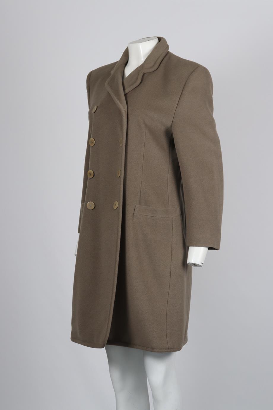 GIORGIO ARMANI VINTAGE WOOL AND CASHMERE BLEND COAT IT 46 UK XL