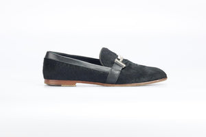 TOD'S CALF HAIR AND LEATHER LOAFERS EU 39.5 UK 6.5 US 9.5