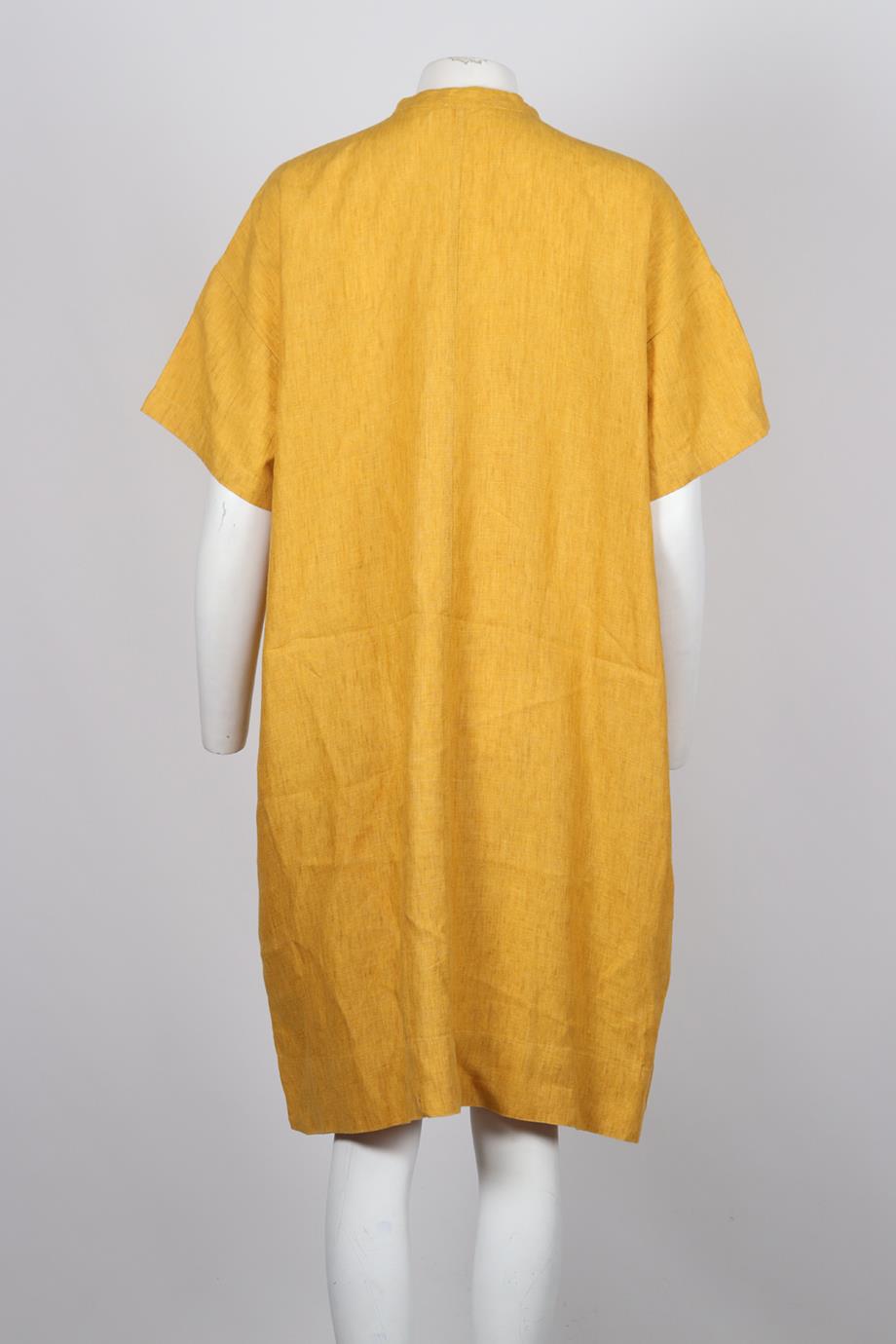 EILEEN FISHER LINEN MIDI DRESS XLARGE