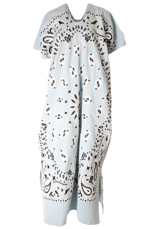 PIPPA HOLT BLUE WOVEN KAFTAN ONE SIZE