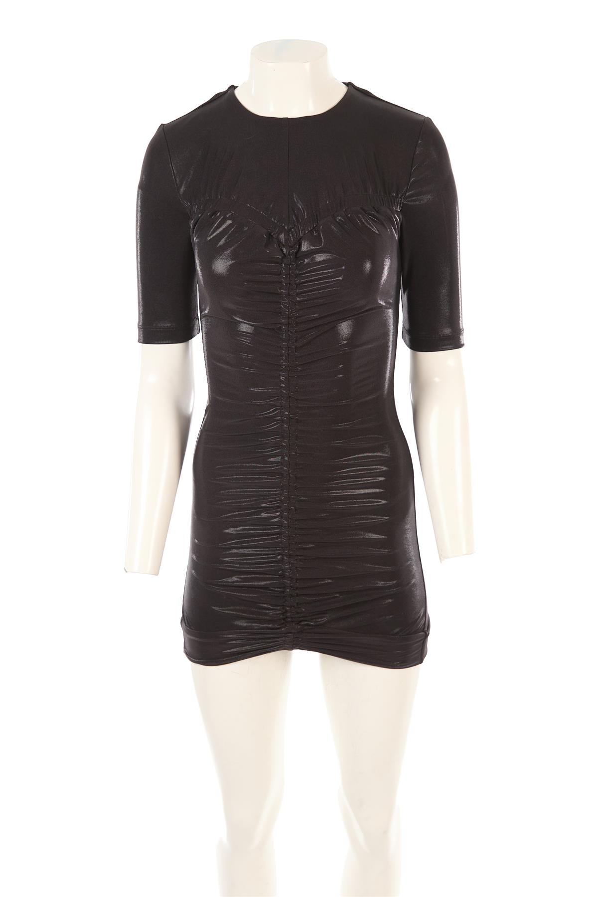 ROTATE BIRGER CHRISTENSEN BLACK JERSEY MINI DRESS DK 34 UK 6