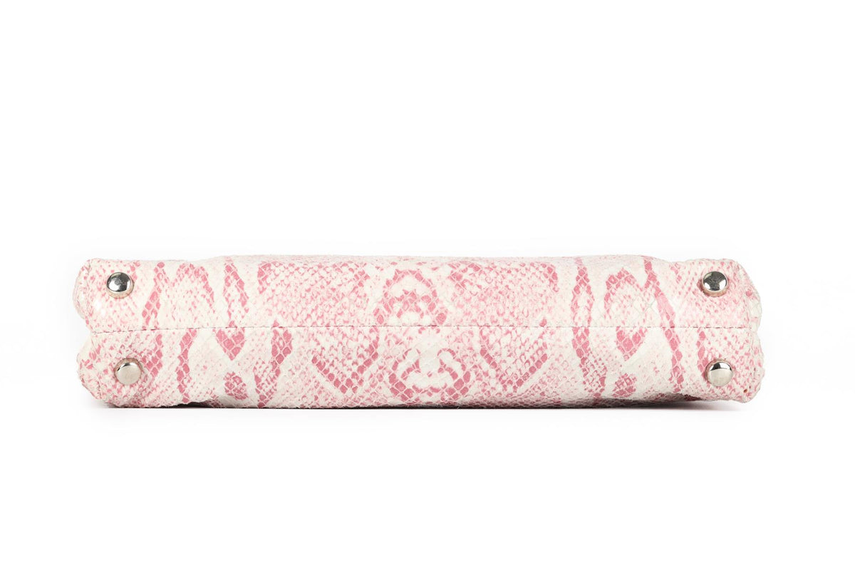JIMMY CHOO PINK NUBUCK CLUTCH