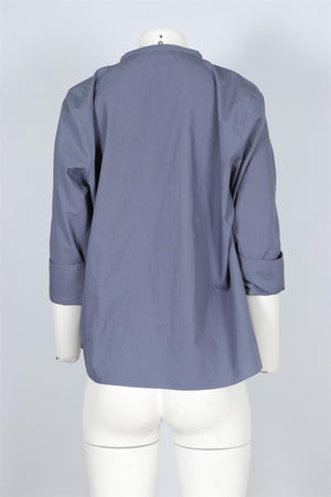 LEMAIRE BLUE COTTON TOP FR 38 UK 10