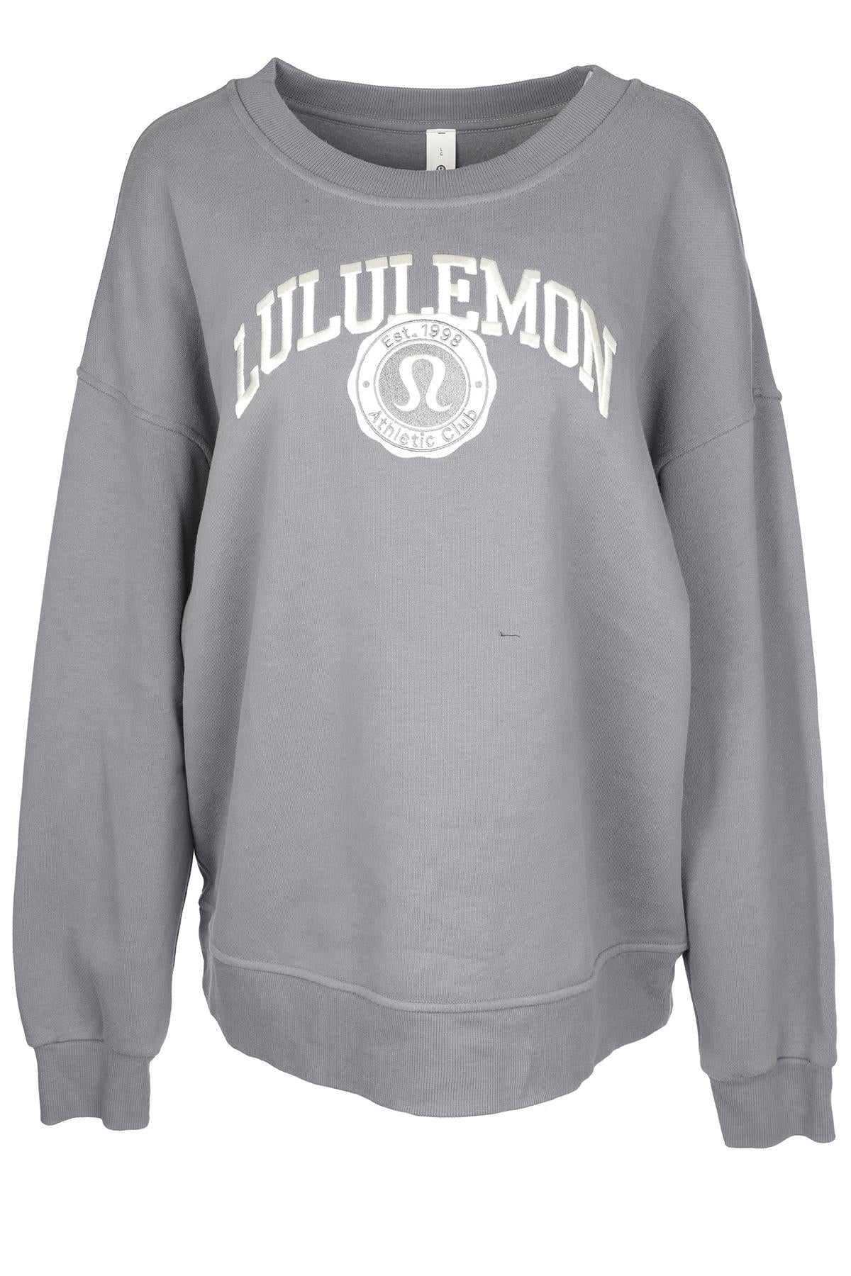 LULULEMON GREY COTTON SWEATSHIRT LARGE