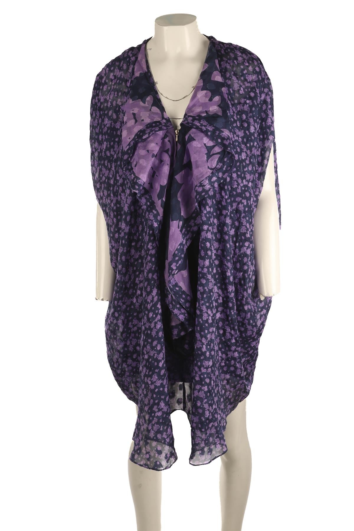 3.1 PHILLIP LIM PURPLE SILK MINI DRESS US 2 UK 6