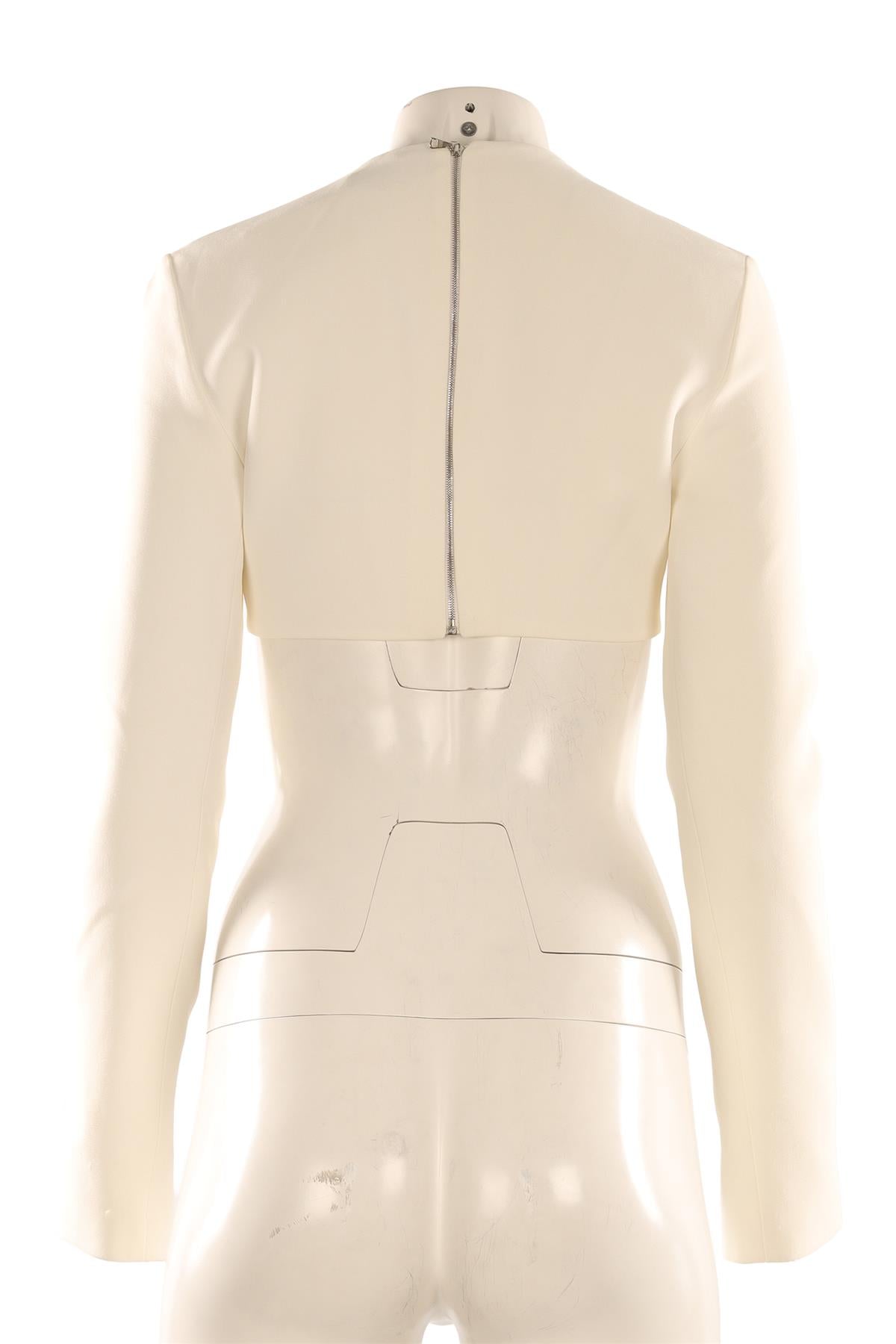 DAVID KOMA IVORY CREPE TOP UK 10