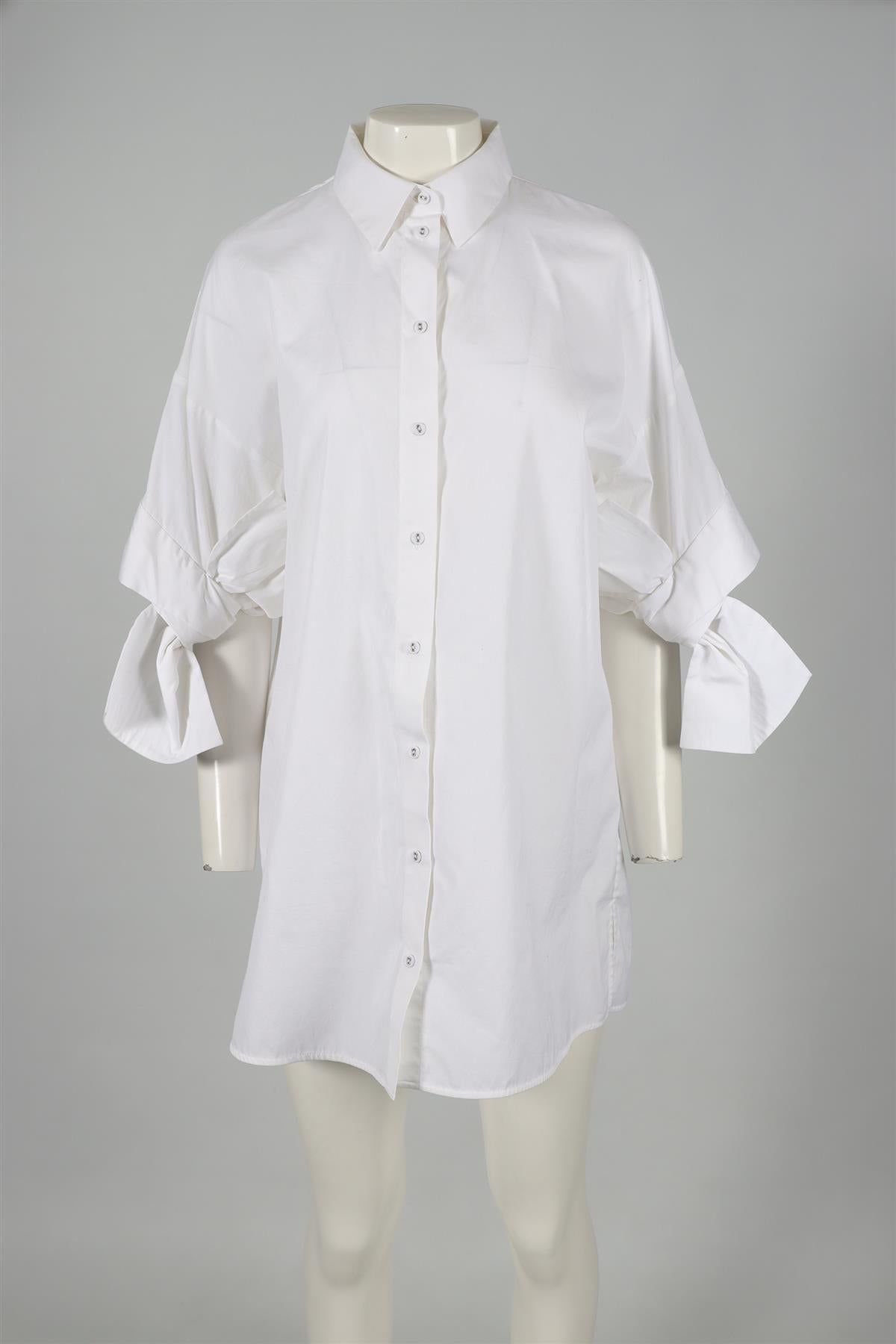 VICTORIA VICTORIA BECKHAM WHITE COTTON SHIRT UK 14