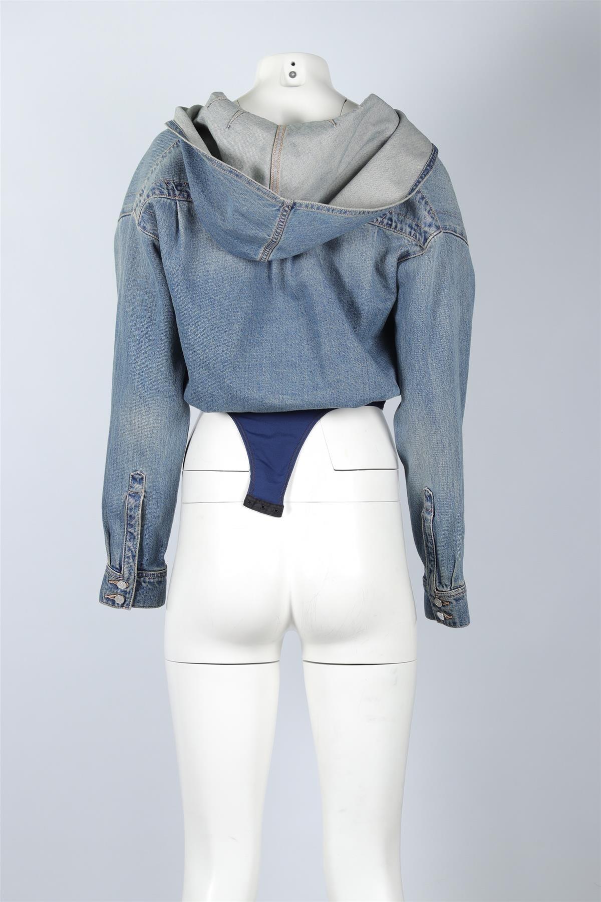 ALAÏA BLUE DEMIN BODYSUIT FR 36 UK 8