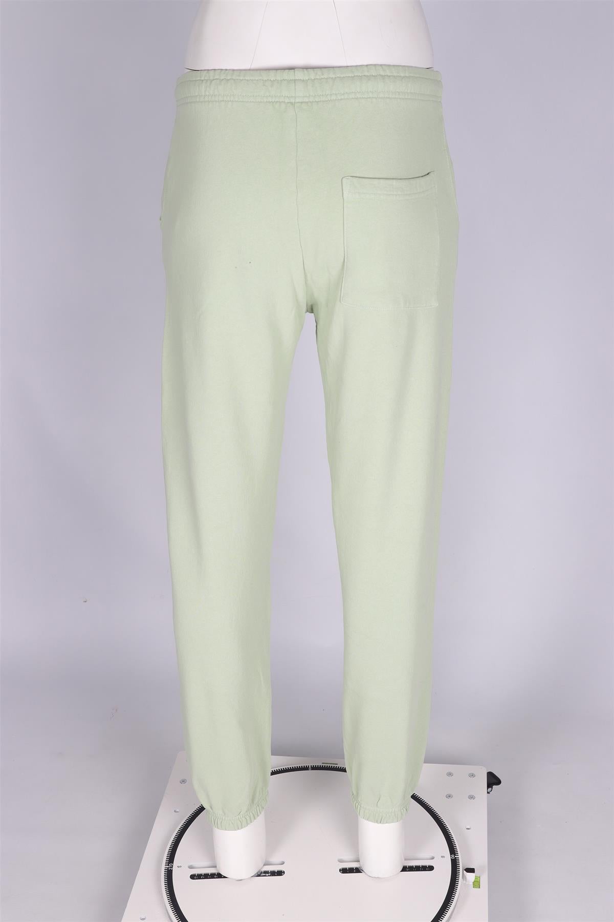 SPORTY & RICH GREEN COTTON TRACK PANTS XSMALL