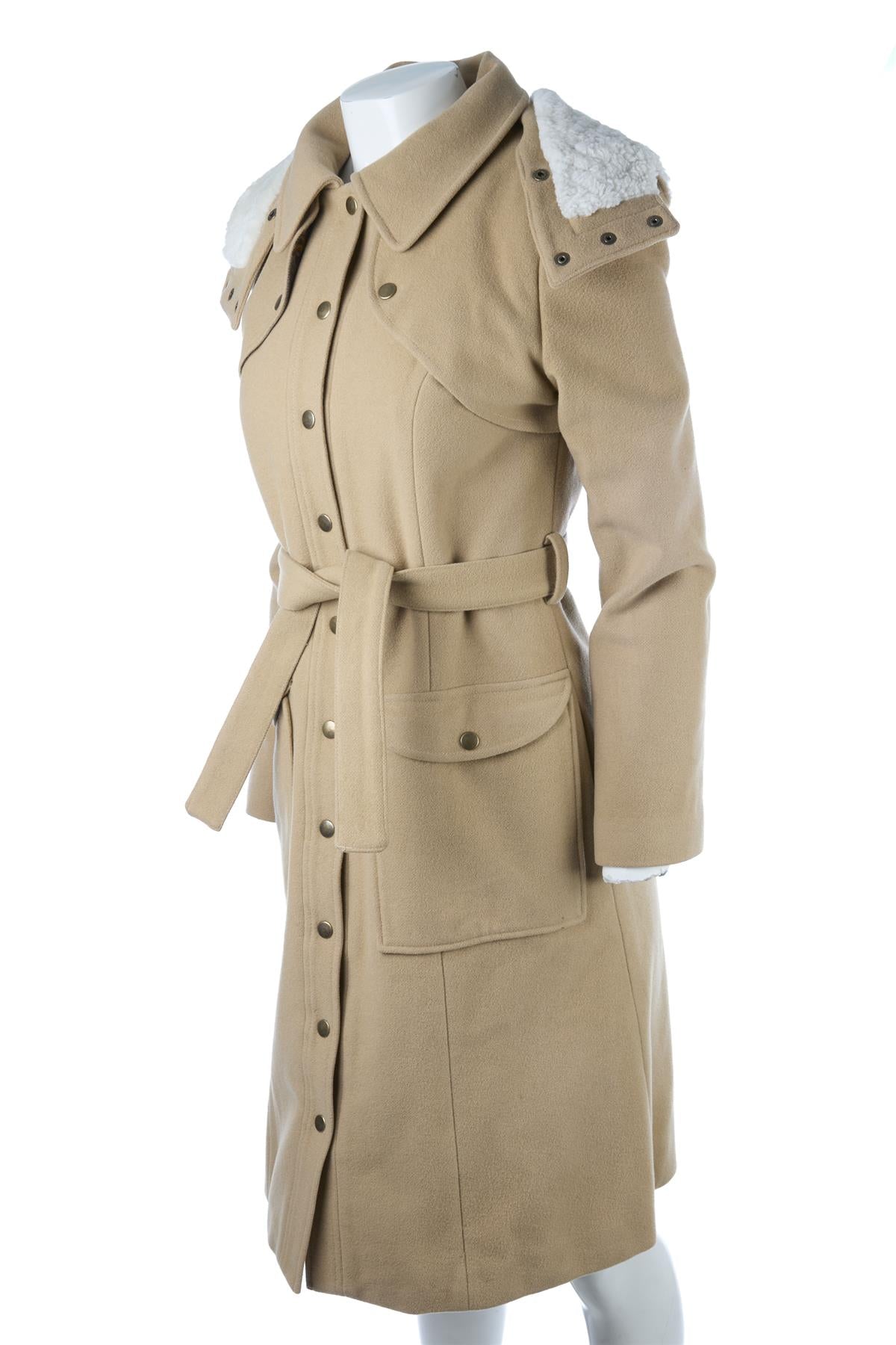 ERDEM BEIGE WOOL COAT UK 10