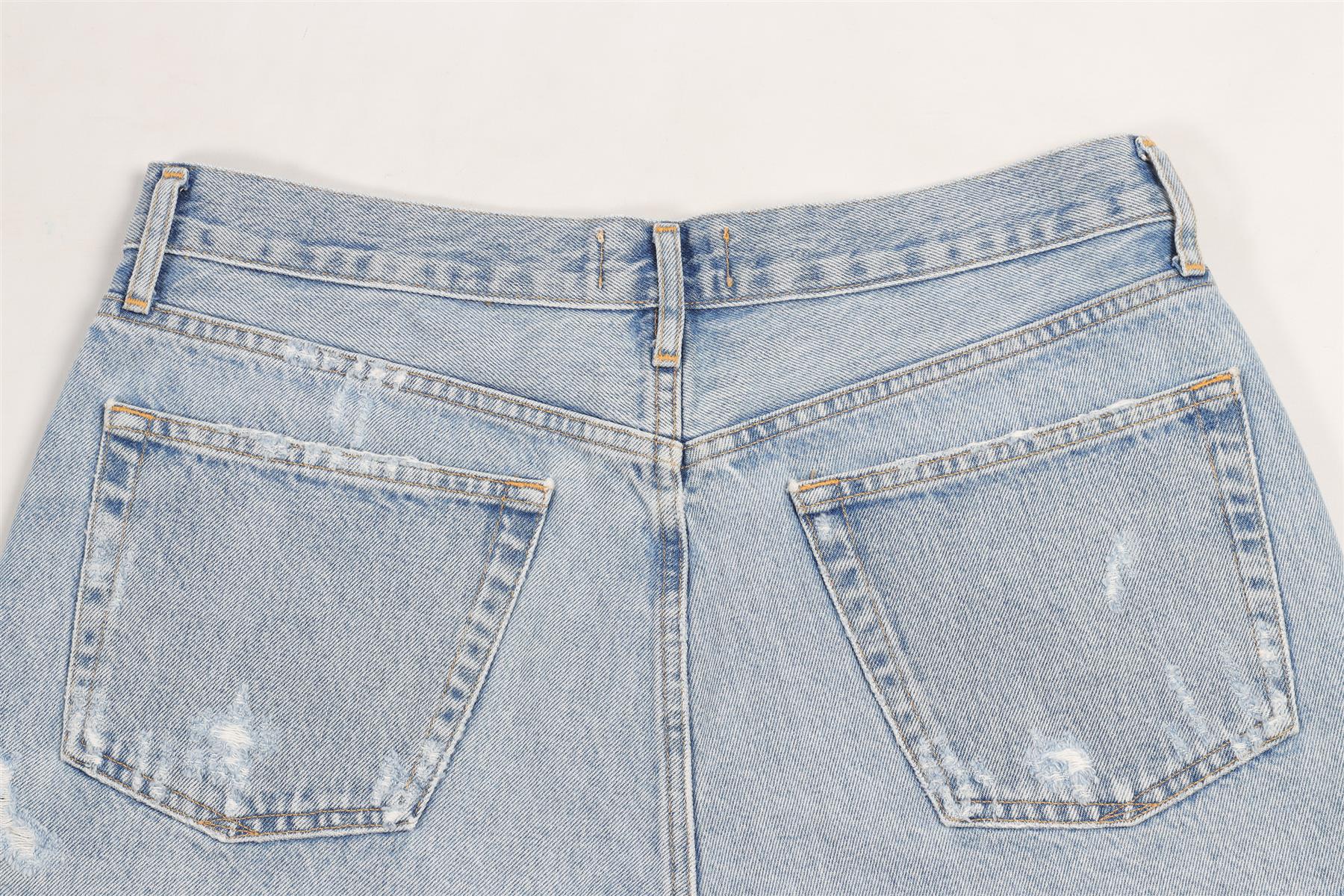 FRAME BLUE HIGH RISE DENIM SHORTS W29 UK 10-12