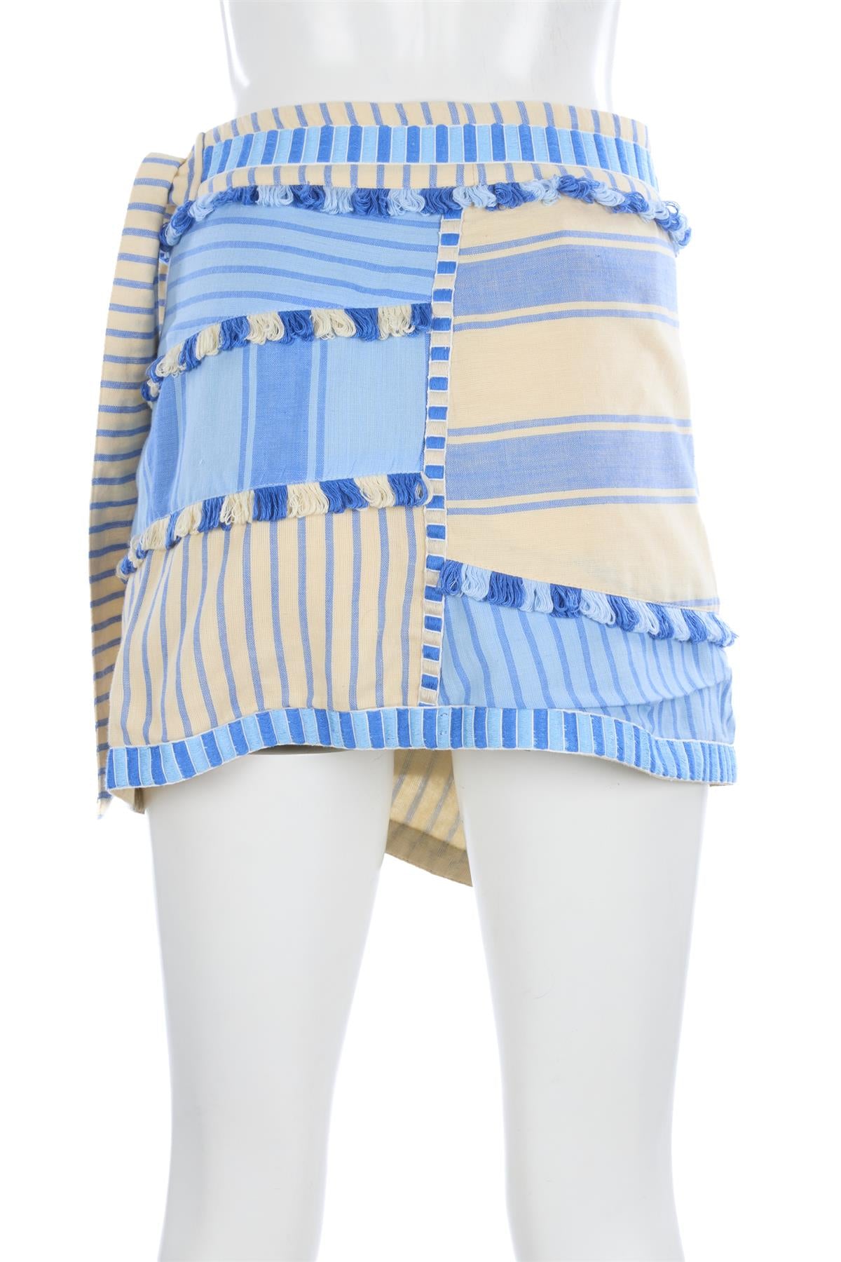 DODO BAR OR BLUE COTTON MINI SKIRT MEDIUM