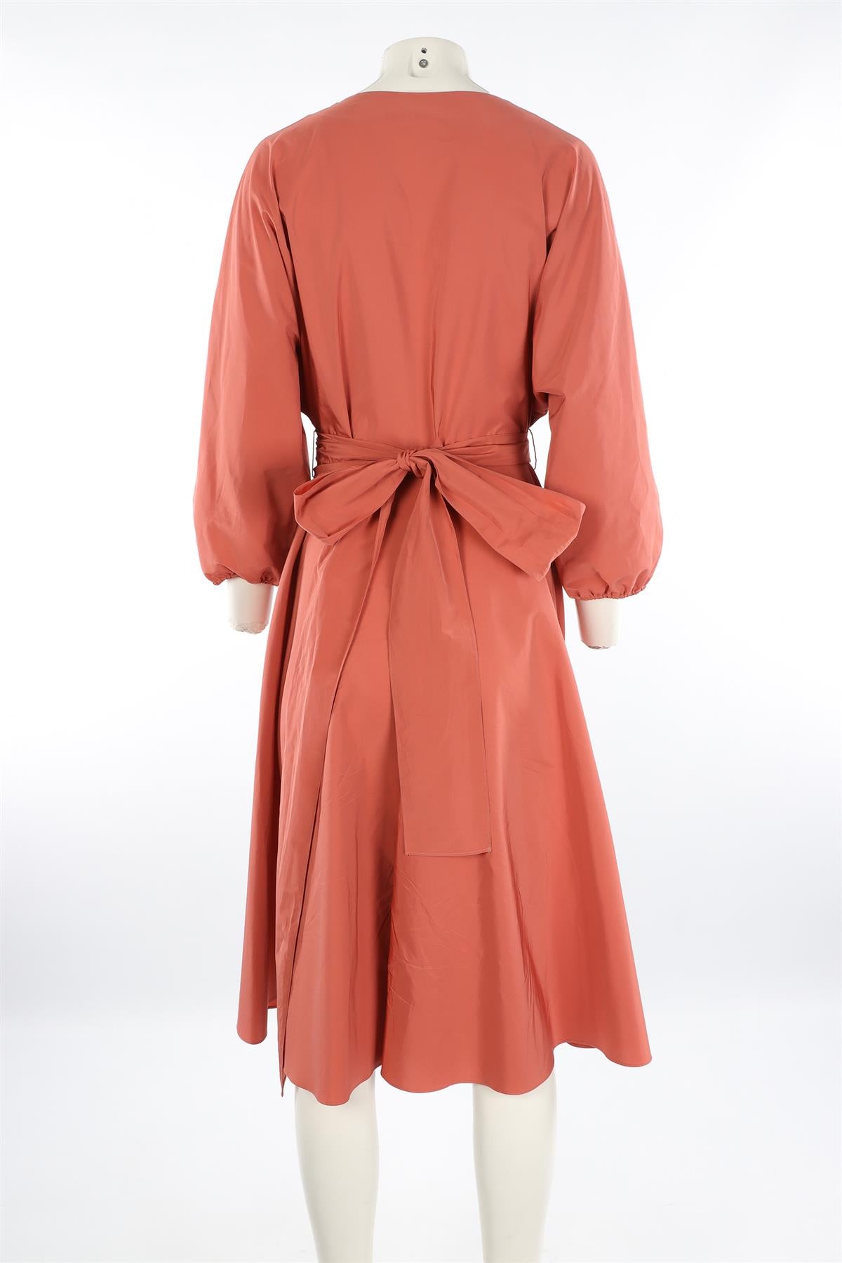 WEEKEND MAXMARA CORAL SATIN MAXI DRESS MEDIUM