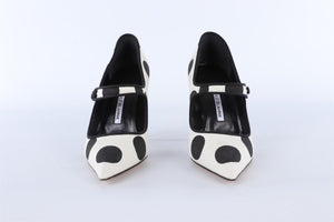MANOLO BLAHNIK WHITE CANVAS PUMPS EU 38 UK 5