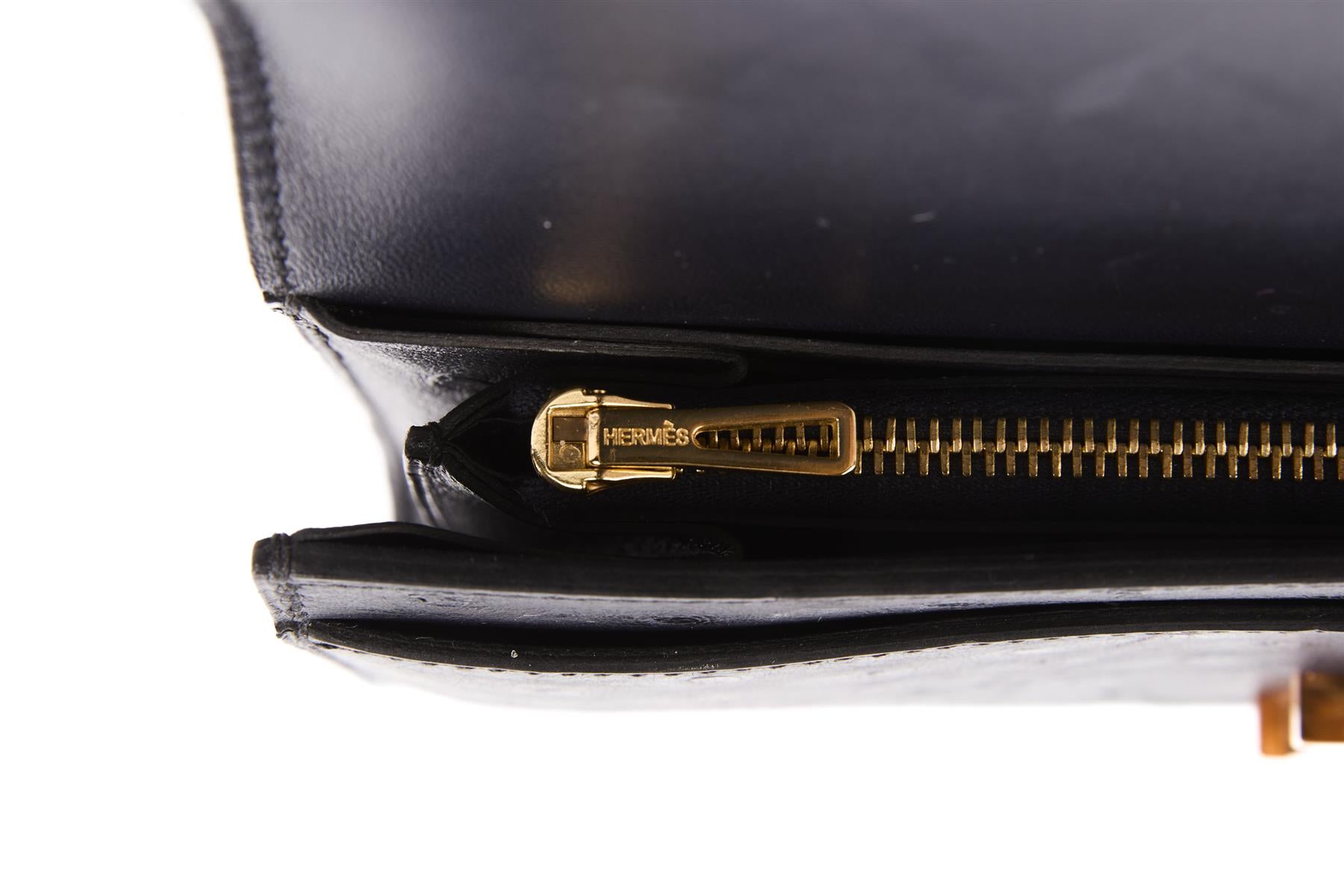 HERMÈS NAVY 2018 CONSTANCE LONG OSTRICH WALLET IN BLEU INDIGO