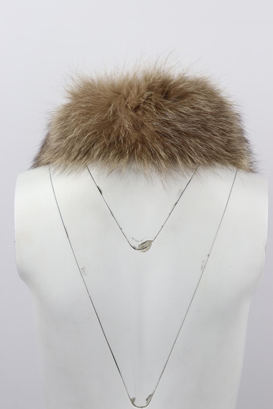 S MAX MARA FOX FUR AND SILK COLLAR