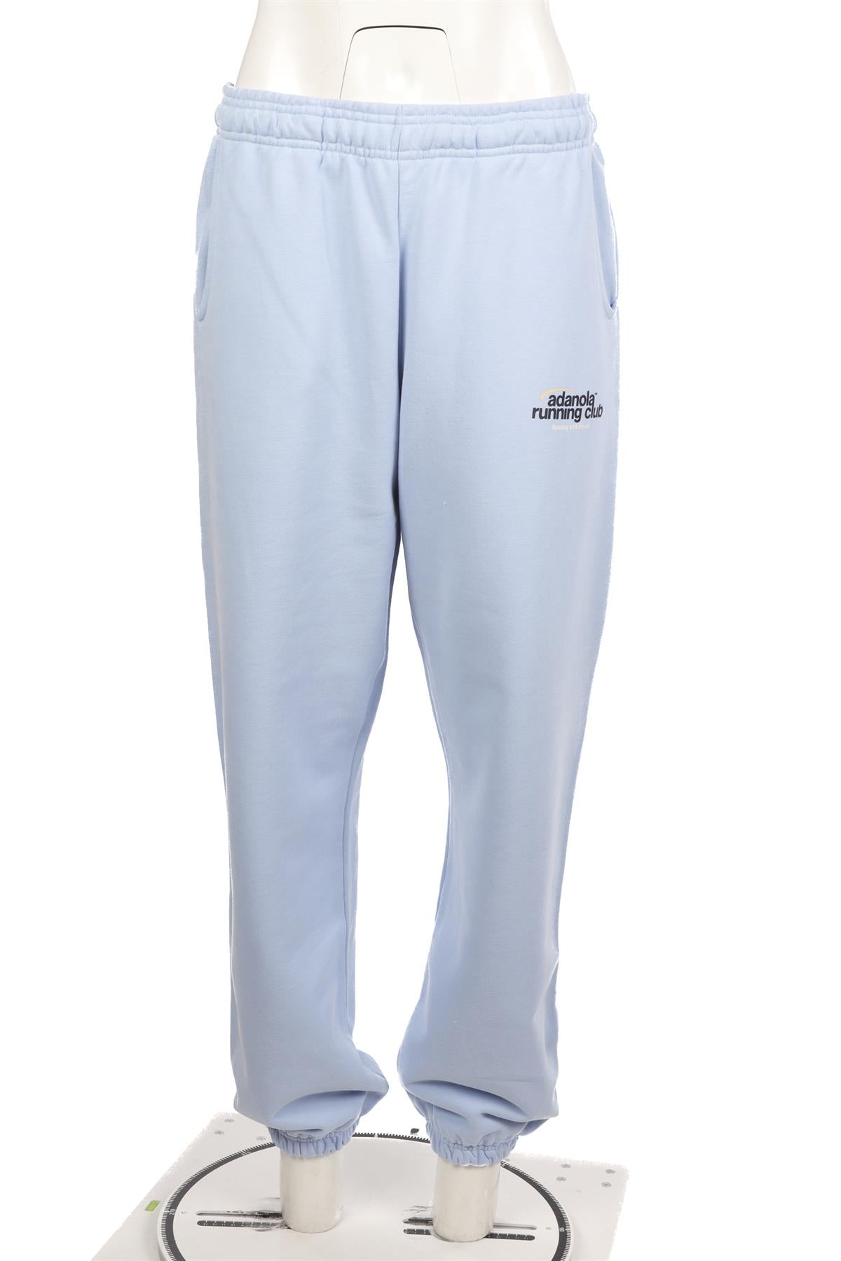 ADANOLA BLUE COTTON TRACK PANTS SMALL