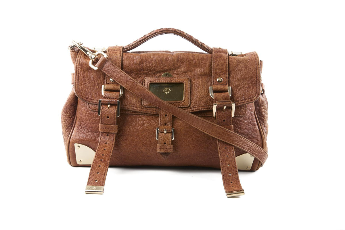 MULBERRY BROWN ALEXA LEATHER SHOULDER BAG