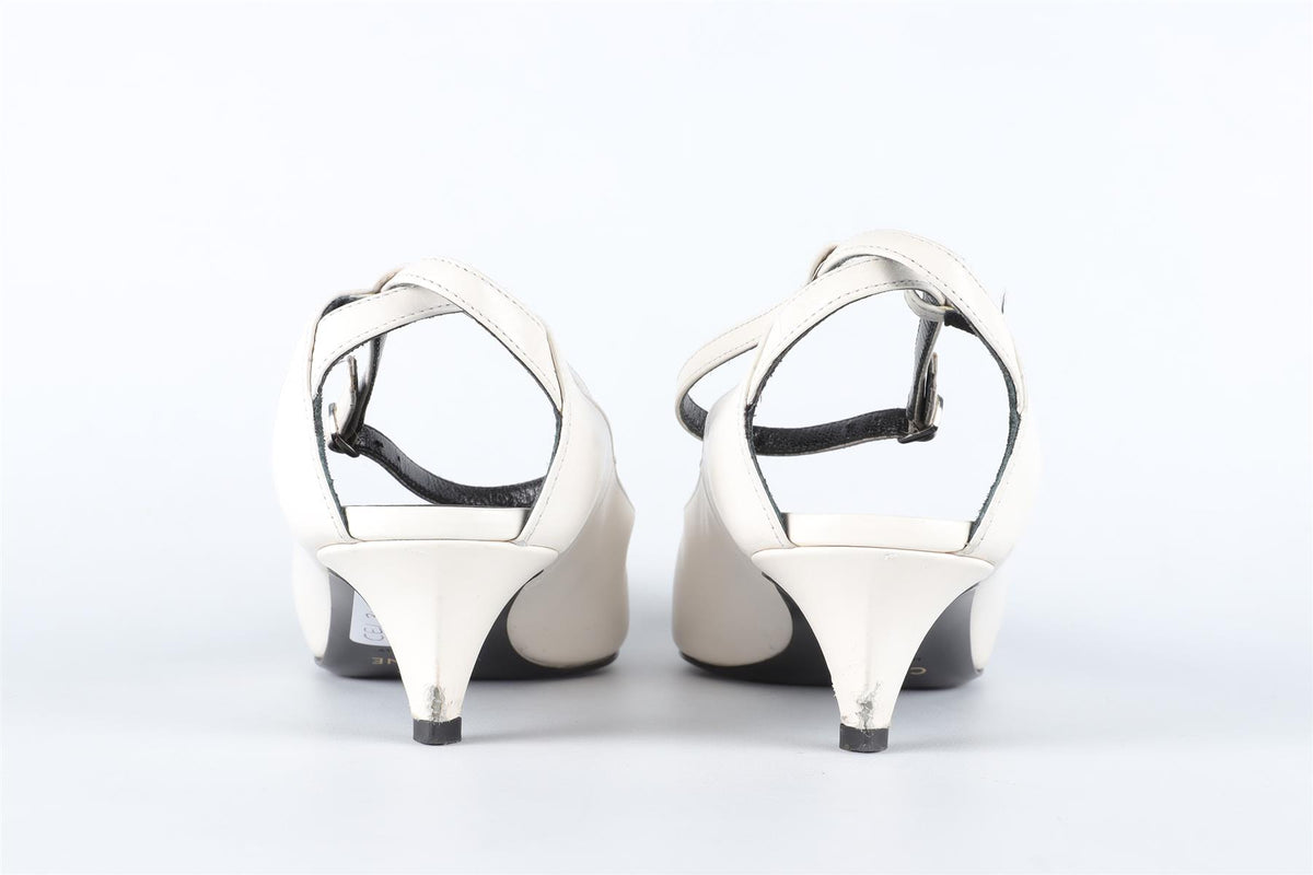 CELINE WHITE LEATHER PUMPS EU 38 UK 5 US 8