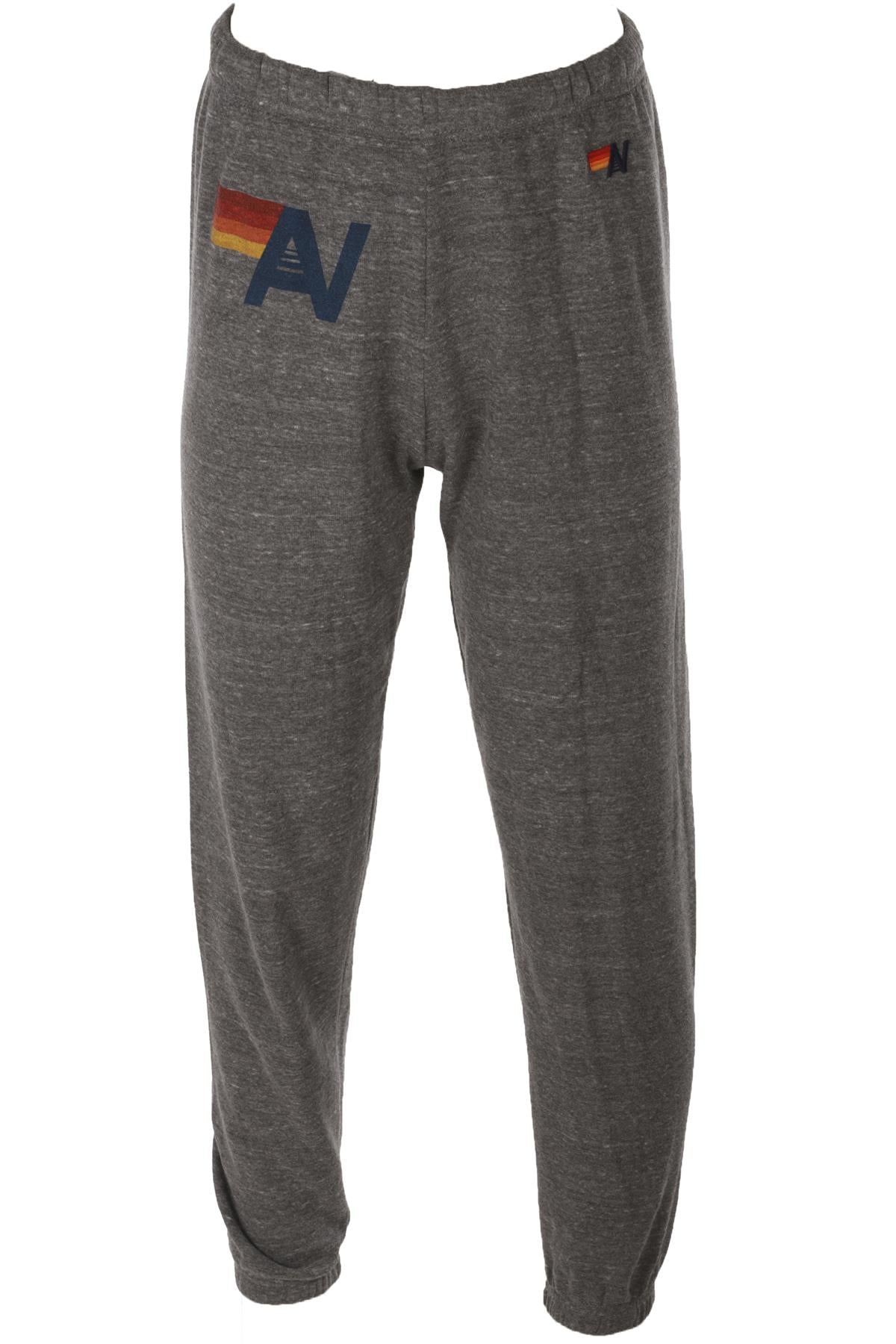 AVIATOR NATION GREY COTTON TRACK PANTS SMALL