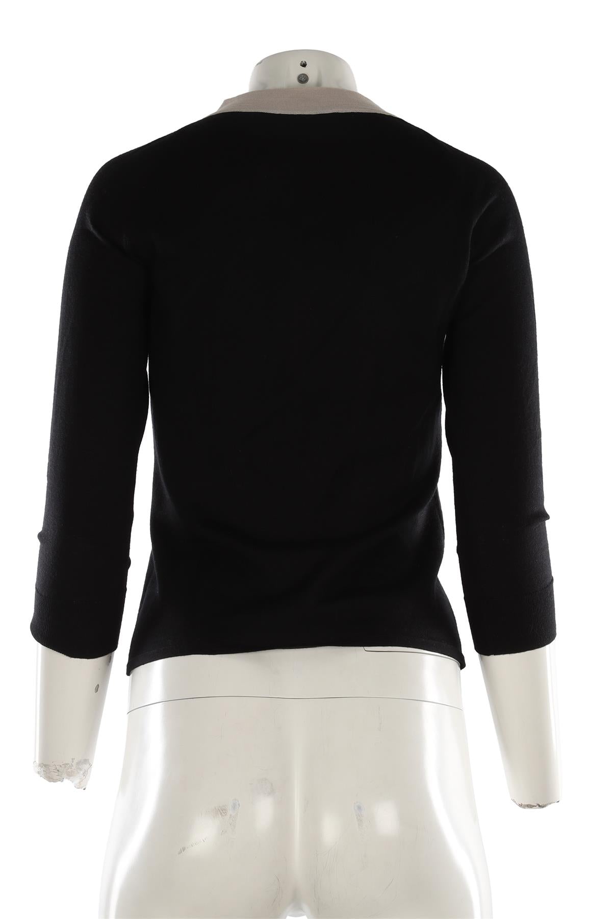 PRADA BLACK WOOL CARDIGAN IT 38 UK 6 US 2
