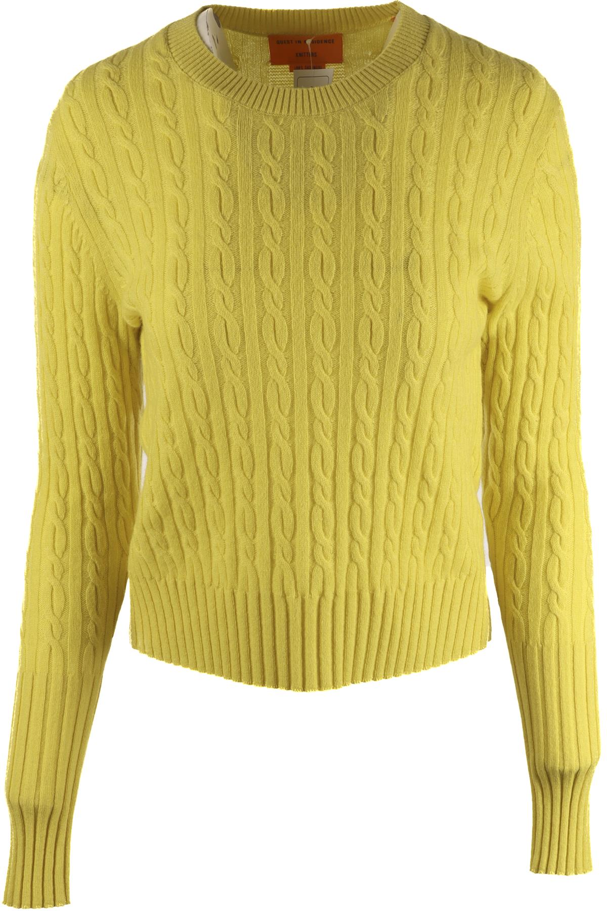 GUEST IN RESIDENCE YELLOW CASHMERE SWEATER MEDIUM