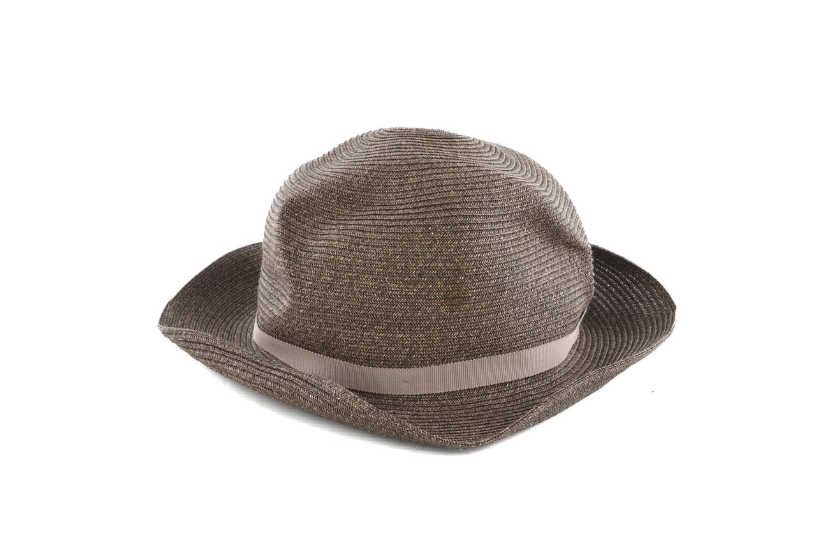 MATURE HA. BROWN PAPER SUN HAT 59CM