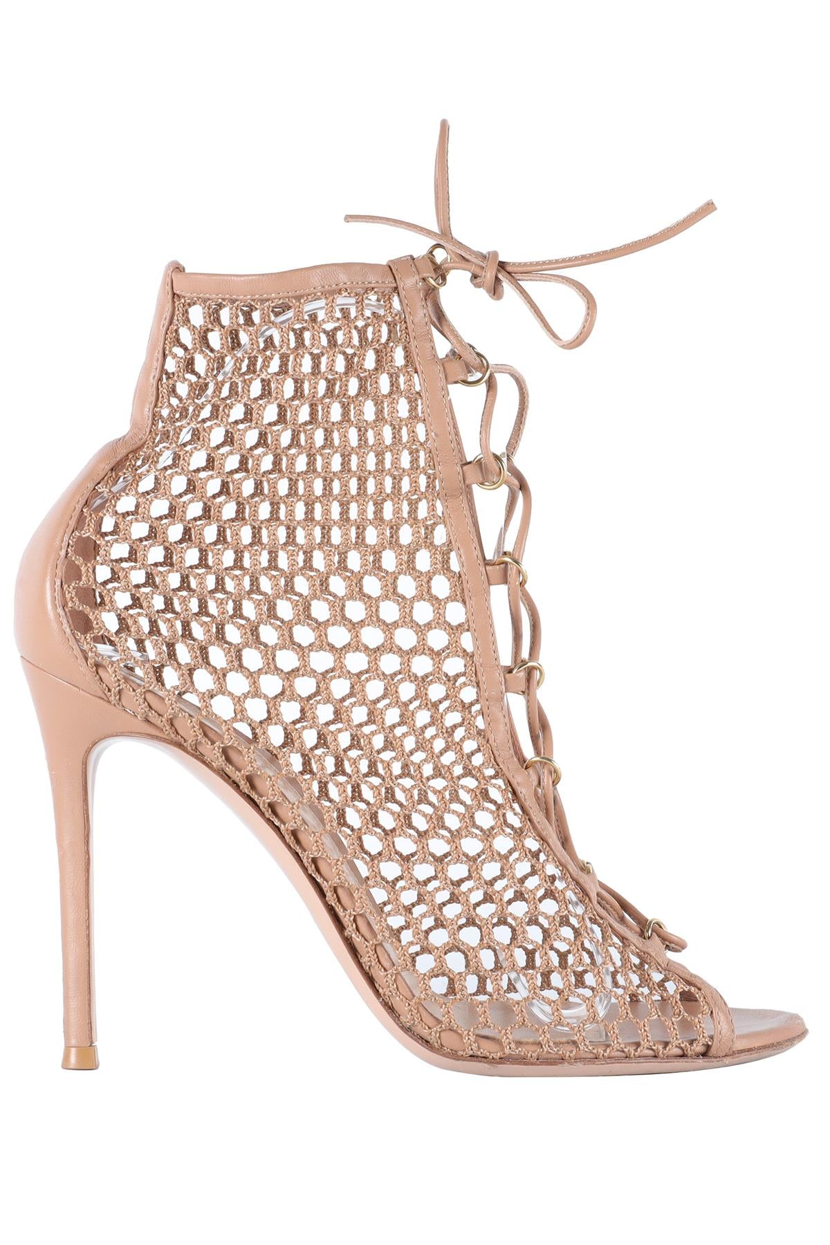GIANVITO ROSSI PINK LEATHER SANDALS EU 38 UK 5 US 8