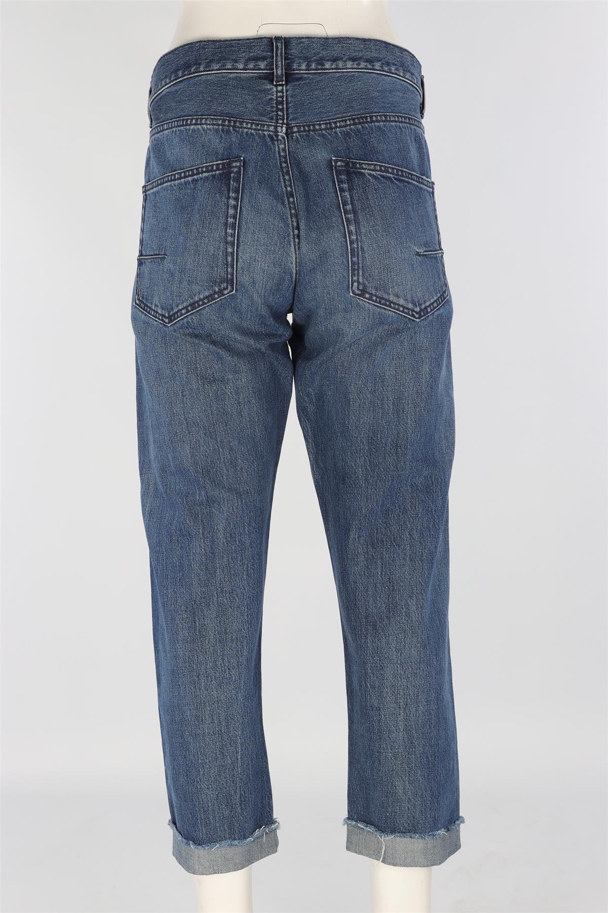 CHRISTIAN DIOR BLUE HIGH RISE STRAIGHT LEG JEANS FR 40 UK 12