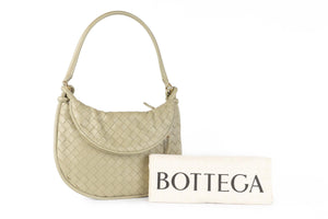 BOTTEGA VENETA GREEN GEMELLI MEDIUM INTRECCIATO LEATHER SHOULDER BAG