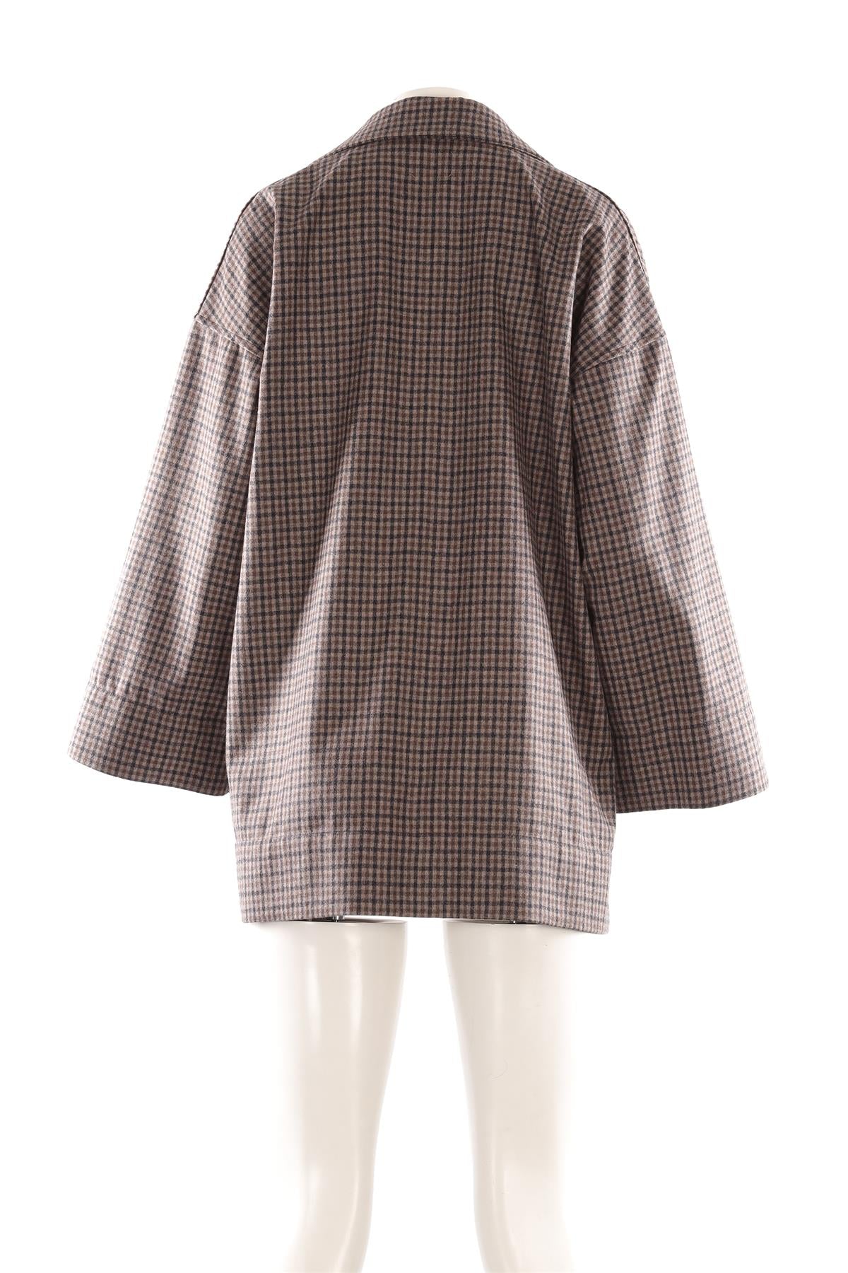 CLOTH.WORK BROWN WOOL SHIRT UK 8-10