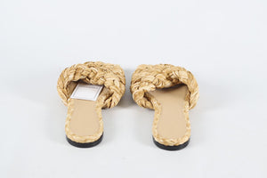 BOTTEGA VENETA LIDO LEATHER SLIDES EU 38 UK 5 US 8