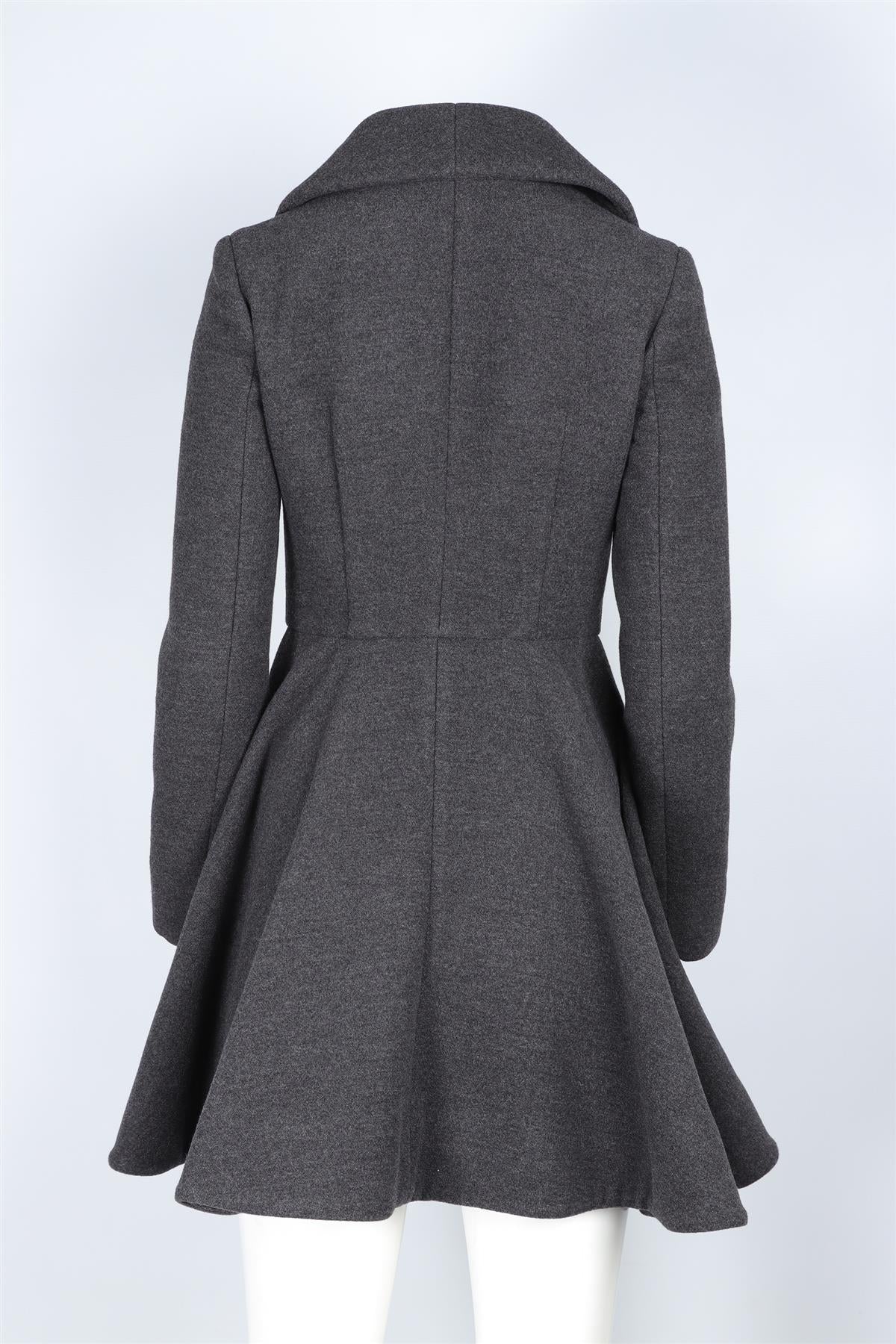 MIU MIU GREY WOOL COAT IT 38 UK 6