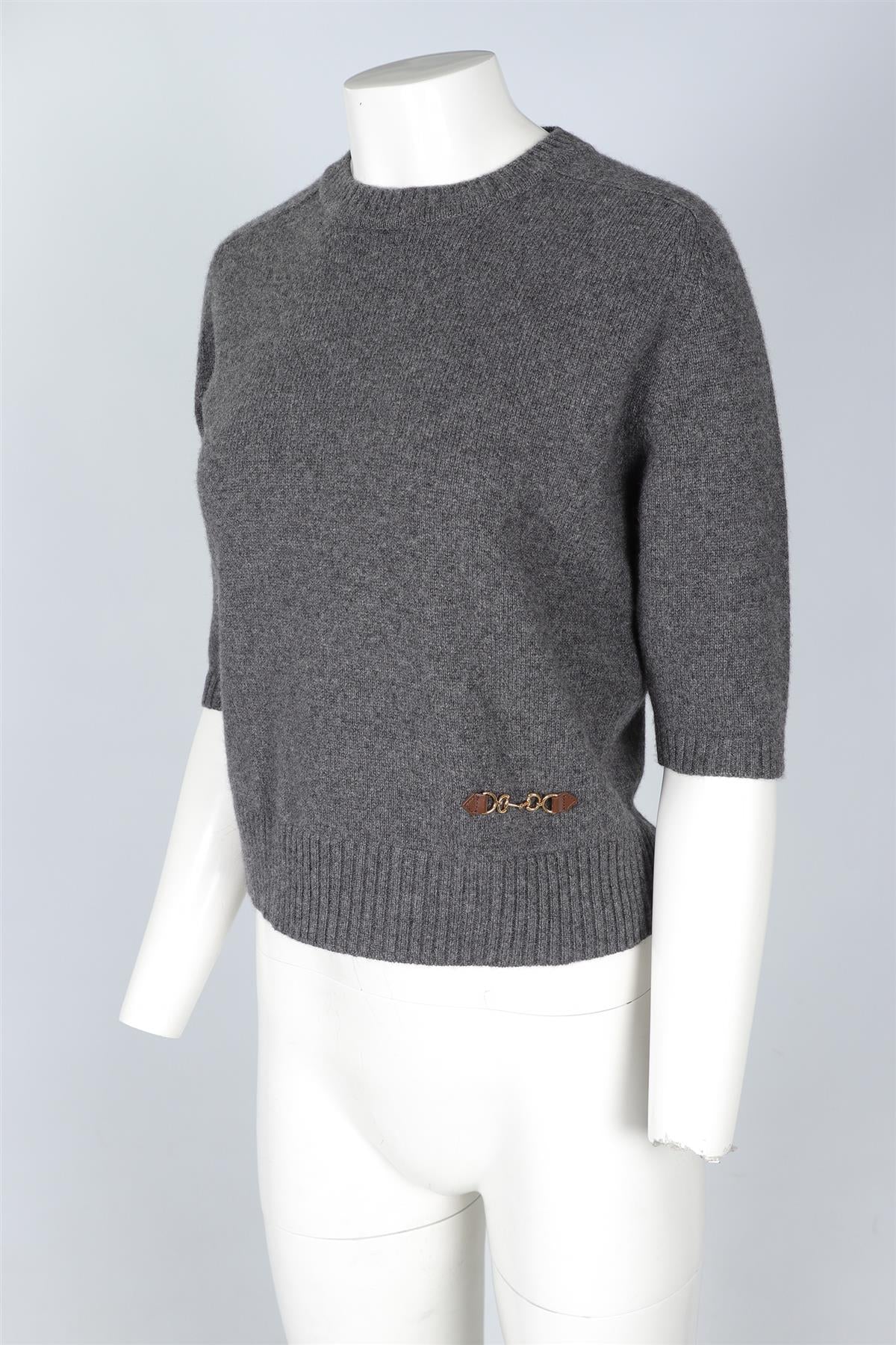 GUCCI GREY CASHMERE SWEATER MEDIUM