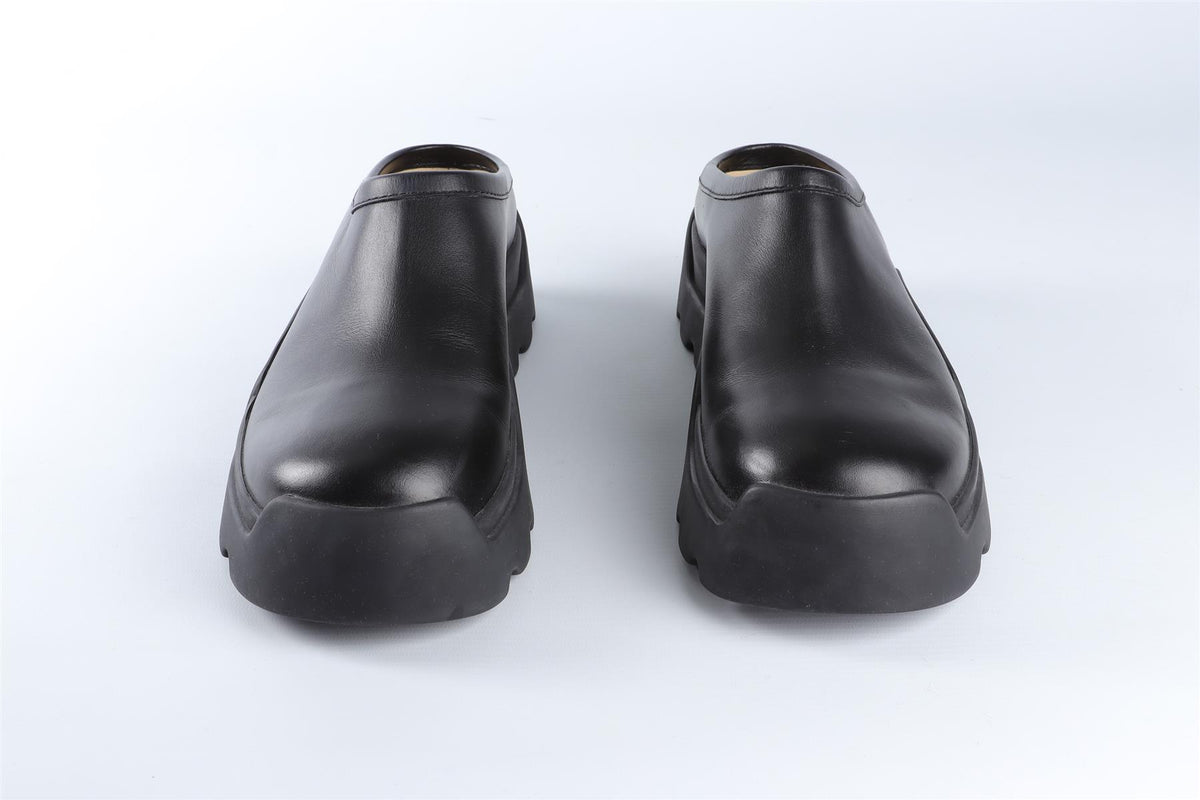 PROENZA SCHOULER BLACK LEATHER MULES EU 40 UK 7 US 10