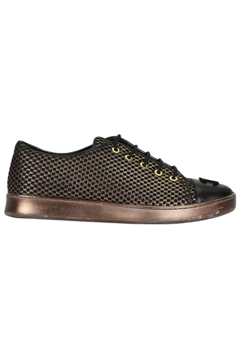 CHANEL 2017 MESH AND LEATHER SNEAKERS EU 38 UK 5 US 8