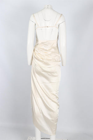 JACQUEMUS SATIN MAXI DRESS FR 36 UK 8